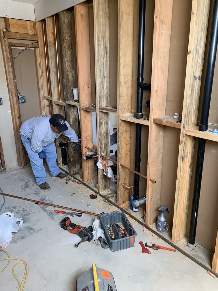 Commercial rough-in plumbing for Water Heater Replacement in Meyerland Area